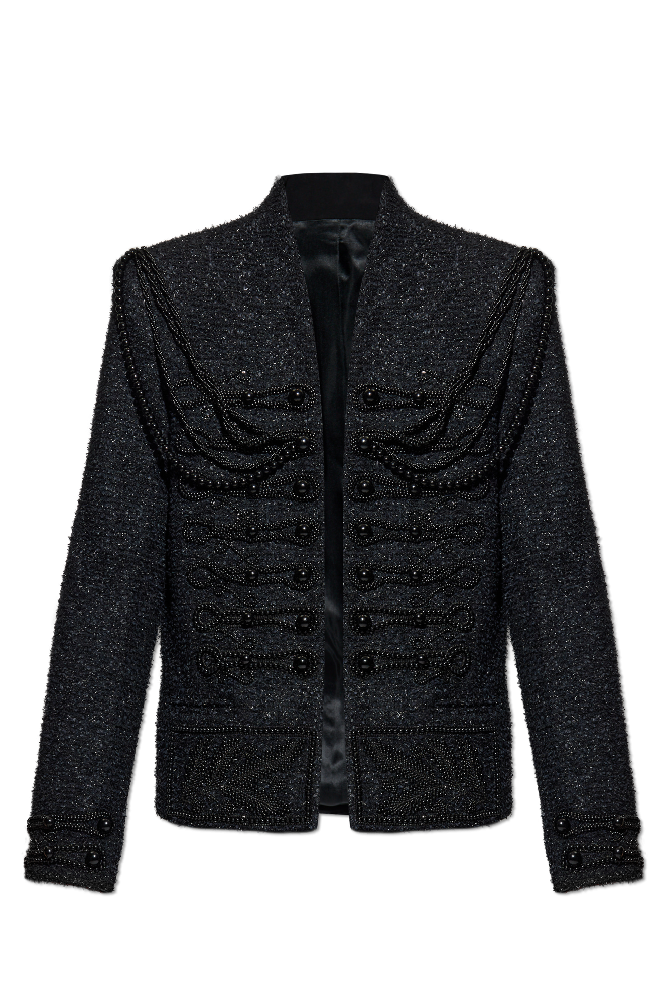ジャケット Balmain Black Tweed Blazer Balmain Paris black tweed double-breasted blazer | Vintage